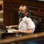 El portavoz de Unidas Podemos en el Congreso de los Diputados, Pablo Echenique, durante la segunda parte del pleno de Debate de totalidad del Proyecto de Ley de Presupuestos Generales del Estado para el año 2021