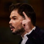 Gabriel Rufián, durante una intervención en el Congreso de los Diputados.