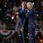 El ex presidente Obama junto a su entonces «número dos», Joe Biden, en 2012