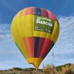 Globo aerostático de la AECC de Valladolid para dar las gracias por el apoyo en la marcha Popular Solidaria virtual