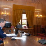 El presidente de la Diputación de Zamora, Francisco José Requejo, durante el pleno telemático