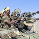 Militares etíopes en la región de Tigray