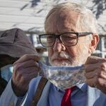 El exlíder británico del Partido Laborista, Jeremy Corbyn, hoy en Londres