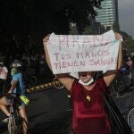 Protesta contra el El presidente de Chile, Sebastián Piñera, ayer en Santiago