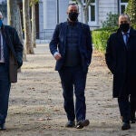 El ex secretario de Estado de Seguridad Francisco Martínez (c) acude a declarar a la Audiencia Nacional por el "caso Kitchen"
