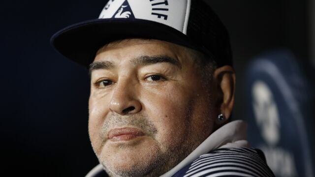 Diego Armando Maradona, en su etapa como técnico de Gimnasia.