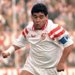 El exfutbolista argentino Diego Armando Maradona durante su etapa en el Sevilla
