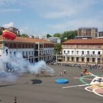 Instalaciones del cuartel de Loyola durante un acto festivo