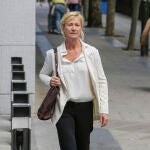 La actriz Ana Duato a su llegado a un juicio en Madrid en 2016.