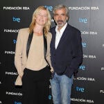 Ana Duato e Imanol Arias en la presentación del libro de Cuéntame en 2013.