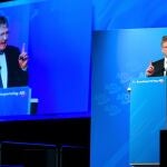 Jörg Meuthen, co presidente de AfD, durante el congreso del partido ultra en Kalkar