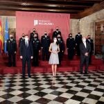 La Reina ha recibido en audiencia al concejal de la Policía Local de Valencia, Aaron Cano, y al intendente del cuerpo, José Vicente Herrera, para conmemorar el 150 aniversario del cuerpo.