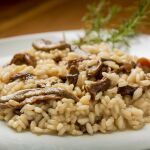 En la imagen, un risotto de setas.