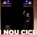 El diputado de la CUP Carles Riera participa en el acto del partido bajo el lema “Un nuevo ciclo”, con su propuesta política para las elecciones catalanas del 14 de Febrero, este jueves en Barcelona.