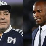 Diego Armando Maradona y Didier Drogba
