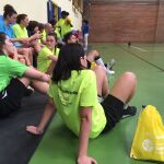 Voluntarios de El Puente en el I Torneo 'Triples por la Inclusión' celebrado en marzo de 2020