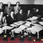 Los padres de la Constitución, en un acto en 2005