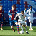 Un momento del partido Levante-Getafe