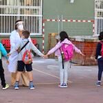 Vuelta al cole con las medidas de seguridad y sanitarias para evitar la transmisión de coronavirus. Colegio Claret.