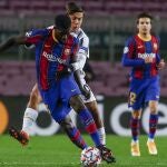 Samuel Umtiti con el Barcelona.