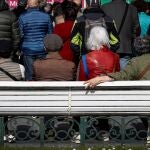 Vista de la concentración de la Asamblea de Pensionistas y Jubilados celebrada en San Sebastián