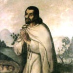 Imagen de Juan Diego Cuauhtlatoatzin rezando