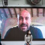 La líder de Cs, Inés Arrimadas en el encuentro telemático en el que intervino Pepe Reina