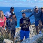 Rafa Nadal, rodeado de familia y amigos.