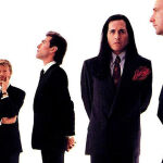 Imagen promocional de Tin Machine, en 1989