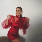 Rocío Osorno con vestido de tul de Zara.