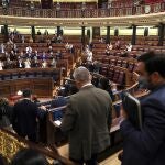 Imagen del Congreso de los Diputados tras la aprobación de la ley de eutanasia