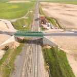 Obras del paso a nivel en Velayos (Ávila)