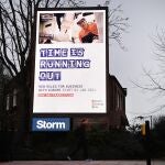 Un cartel gigante en Londres de la campaña gubernamental para destacar los beneficios del acuerdo post Brexit con la UE