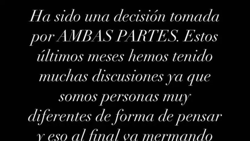 Rocío Osorno anuncia su separación.