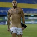 Raúl Bobadilla y su polémica celebración.