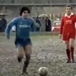 Maradona durante el partido benéfico