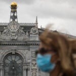 Facha de la sede del Banco de España, situada en la madrileña Plaza de Cibeles