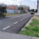 Pavimentación en el barrio berciano