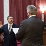 Derrick Evans el día que juró su cargo el pasado mes de dciembre