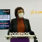 La portavoz de Podemos en la Asamblea Regional, María Marín