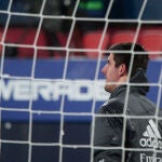 Thibaut Courtois mostró al final del partido contra Osasuna su malestar con LaLiga.