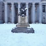 La estatua de Velázquez en el Museo del Prado de Madrid (España)