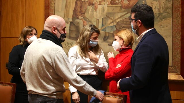 Yolanda Díaz se reúne con los máximos representantes de los agentes sociales para abordar los planes en materia laboral de los próximos meses.