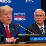 Donald Trump y su vicepresidente, Mike Pence, en una imagen de septiembre de 2019