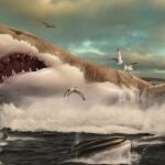 Otodus megalodon depredando la ballena CethoteriumHUGO SALAIS, METAZOA STUDIO13/01/2021