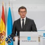El presidente de la Xunta, Alberto Núñez Feijóo