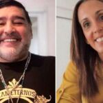 Maradona junto a Agustina Cosachov