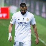 Benzema, durante la semifinal de la Supercopa ante el Athletic