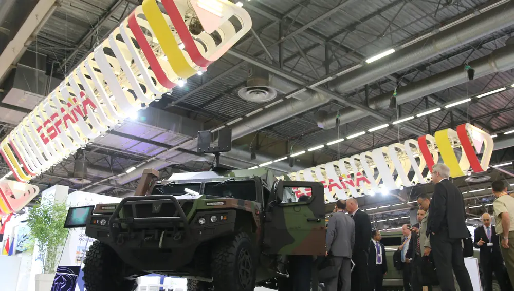 Stand de España en una feria de la industria de defensa y seguridad