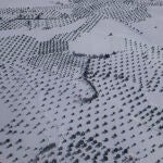 Imagen desde el aire de Almoguera, en Guadalajara